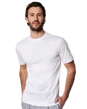 Desoto t-shirt effen katoen wit ronde hals