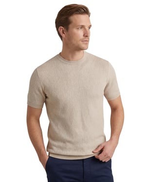 Beige katoenen t-shirt Gentiluomo