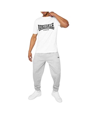 Lonsdale Joggingbroek voor heren van een polyester-mix uit de Essential-collectie (Grijs)