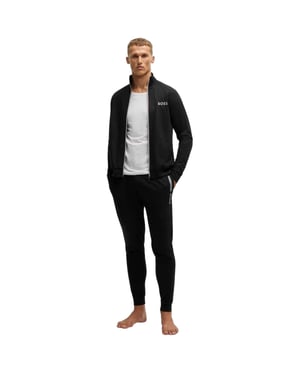 Boss Authentieke joggingbroek voor heren van French Terry met normale pasvorm (Zwart)