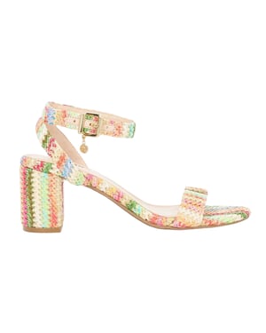 Dune London Lo Memee geweven sandalen met halfhoge hak voor dames (Veelkleurig)