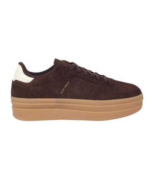 Jack Wills Dames Newbury suède platform-sportschoenen (Bruin/Wit/Gum)