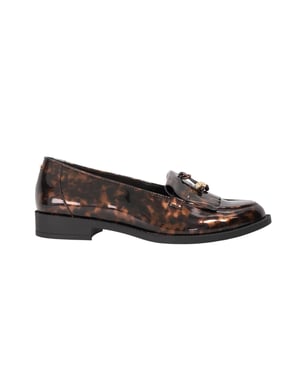 Dune London Globetrot-loafers met kwastjes in schildpadmotief voor dames (Veelkleurig)