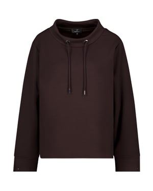 Monari sweatshirt with stand-up 809856 567 black coffee