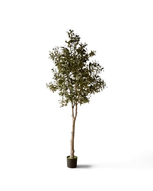 Indore Home Indore silva olijfboom kunstplant 120 cm – mediterrane kunstboom