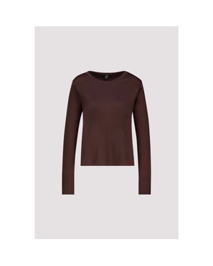 Monari long sleeve shirt with rihinestone details 810053 567 black coffee