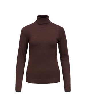 Object objthess l/s rollneck knit pullover 23033228 seal brown