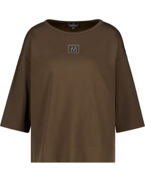 Monari sweatshirt met juweel-detail 809855 618 olive