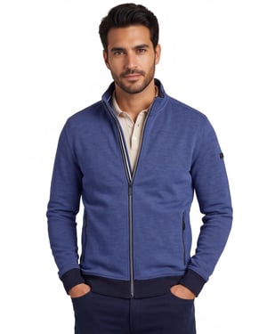 Baileys vest donkerblauw 100% katoen met rits