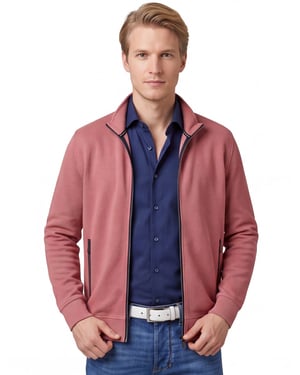 vest Baileys roze met boord normale fit