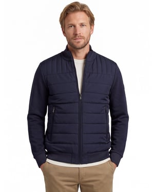 Gentiluomo vest scheerwol navy