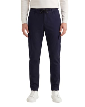 Genti chino donkerblauw effen