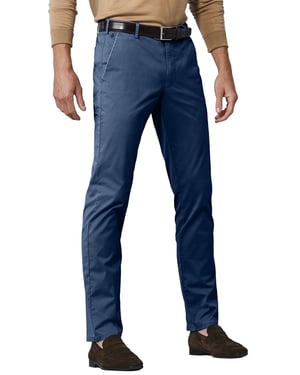 katoenen broek Meyer New York blauw