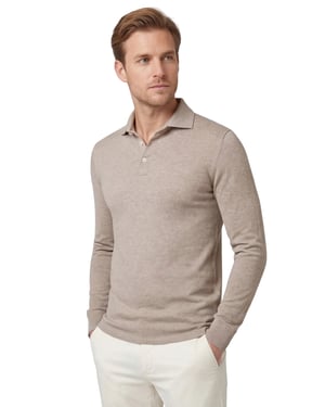 Poloshirt beige Cavallaro Camicia katoen