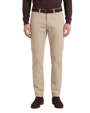 Brax Pantalon beige effen chuck modern fit