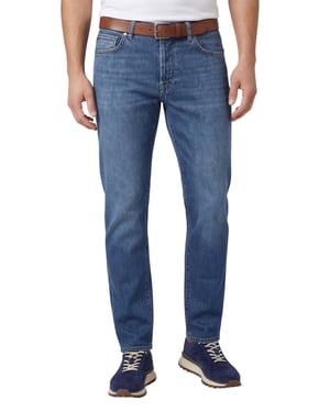 Barmas jeans blauw effen denim normale fit