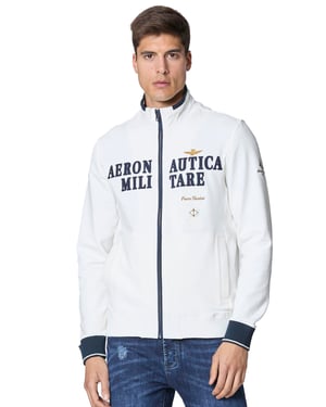 Aeronautica Militare vest ecru regular fit katoen