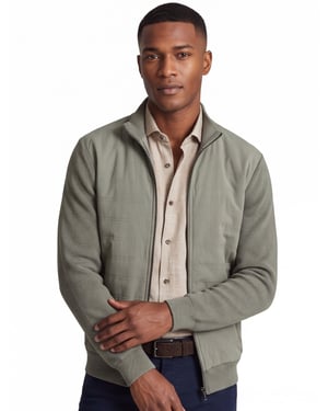 Vest Baileys outdoor groen normale fit met rits en zakken