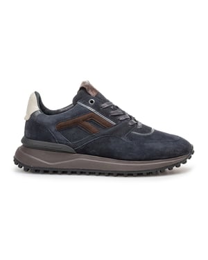 Floris van Bommel Noppi donkerblauw suede sneakers