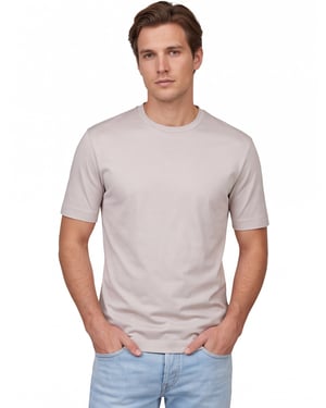 Desoto Luxury Two Ply t-shirt grijs effen
