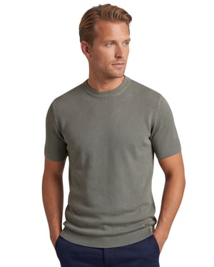 Grijs T-shirt ronde hals Gentiluomo viscose