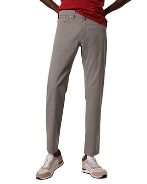 Pierre Cardin Lyon Tapered Fit taupe 5-pocket broek