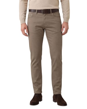 Pierre Cardin Lyon Tapered fit broek bruin