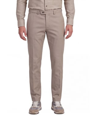 Gardeur Sonny broek bruin effen katoen slim fit