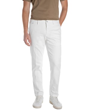 Replay chino wit Benni hyperflex effen slim fit
