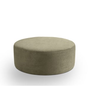 Furnilux Kolo stool large khaki grote kruk in trendy corduroy voor elk interieur