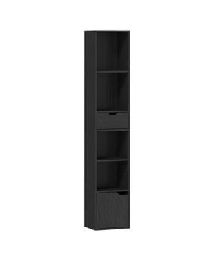 4goodz 6-vaks boekenkast met lade 30x24x158 cm -
