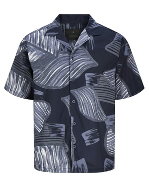 Jack & Jones overhemd Plus Size donkerblauw geprint