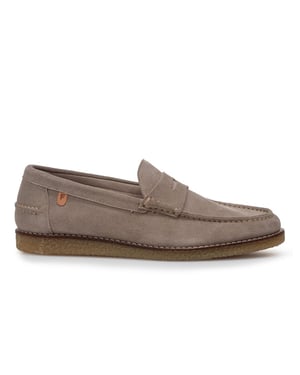Van Bommel loafer bruin beige met klassieke uitstraling