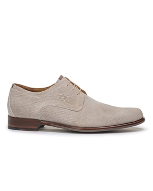 Suede Floris van Bommel veterschoenen leer geprint