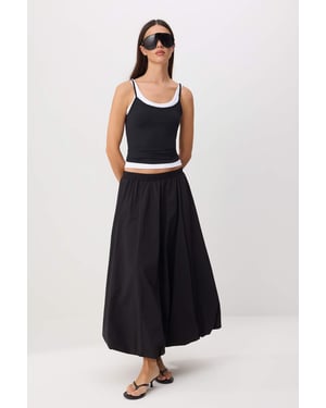 TRENDYOLMİLLA Dames Zwart Effen Maxi Ballon Rokken