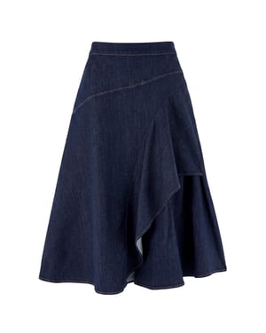 TRENDYOLMİLLA Dames Blauw Effen Maxi Skater Rokken