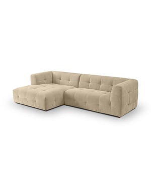 Furnilux L-vormige sofa links beige tenso sofa met duurzaam flat-weave stof