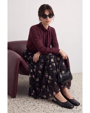 Trendyol Modest Dames Meerkleurig Bloemen Maxi A-lijn Modest Rokken