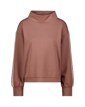 Monari sweatshirt with stripes 810534 552 tiramisu
