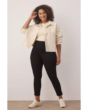Trendyol Curve Dames Zwart Effen Skinny Hoge taille Grote maten Jeans