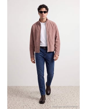 TRENDYOL MAN Herr Mörkblå Enfärgad Skinny Normal midja Jeans