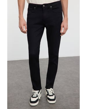 TRENDYOL MAN Herr Svart Enfärgad Skinny Normal midja Jeans
