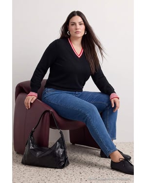Trendyol Curve Dam Blå Enfärgad Skinny Hög midja Plus size Jeans