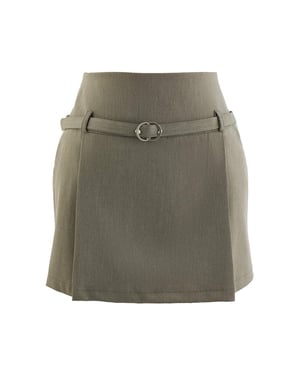TRENDYOLMİLLA Dames Kaki Effen Kort / Mini Rokken