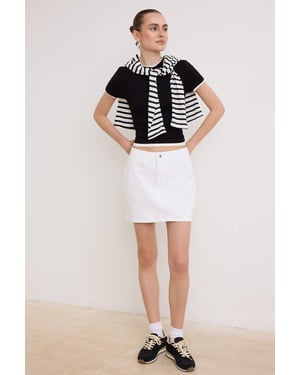 TRENDYOLMİLLA Dames Wit Effen Kort / Mini Kokerrok- rok Kokerrok- rok Rokken