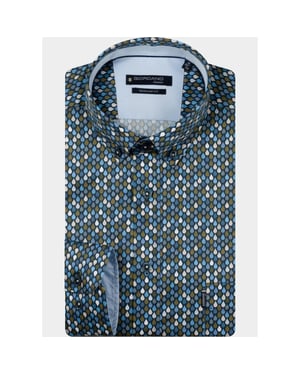 Giordano Overhemd heren dino satin stretch graphic pr 627017/70