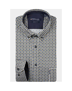 Giordano Overhemd heren dino satin stretch graphic pr 627021/70