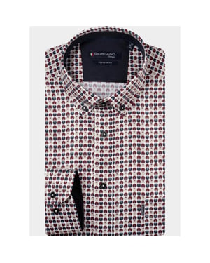 Giordano Overhemd heren dino satin stretch graphic pr 627021/40