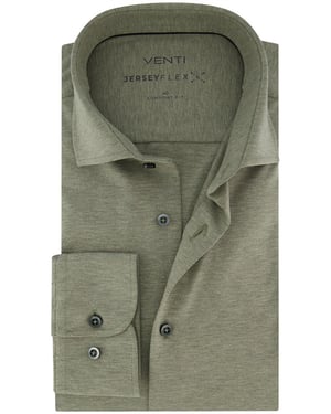 Overhemd groen comfort fit jerse Venti