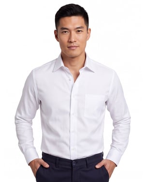 Overhemd John Miller wit Regular Fit strijkvrij